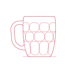 Objects Beer Glasses Dimple Mug Outline Svg File, Free Vectors File